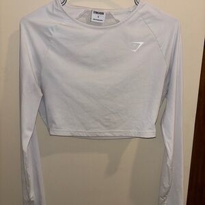 Gymshark Women's Pink Long Sleeve Crop Top